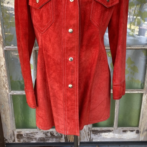 Vintage Suede Snap Closure Shirt Jac sz S/M - Picture 2 of 8